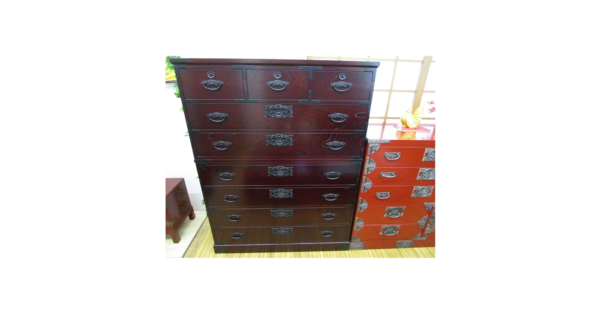 Amazon.co.jp: 筑後民芸和箪笥 伝統民芸 職人作り 鍵付き箪笥