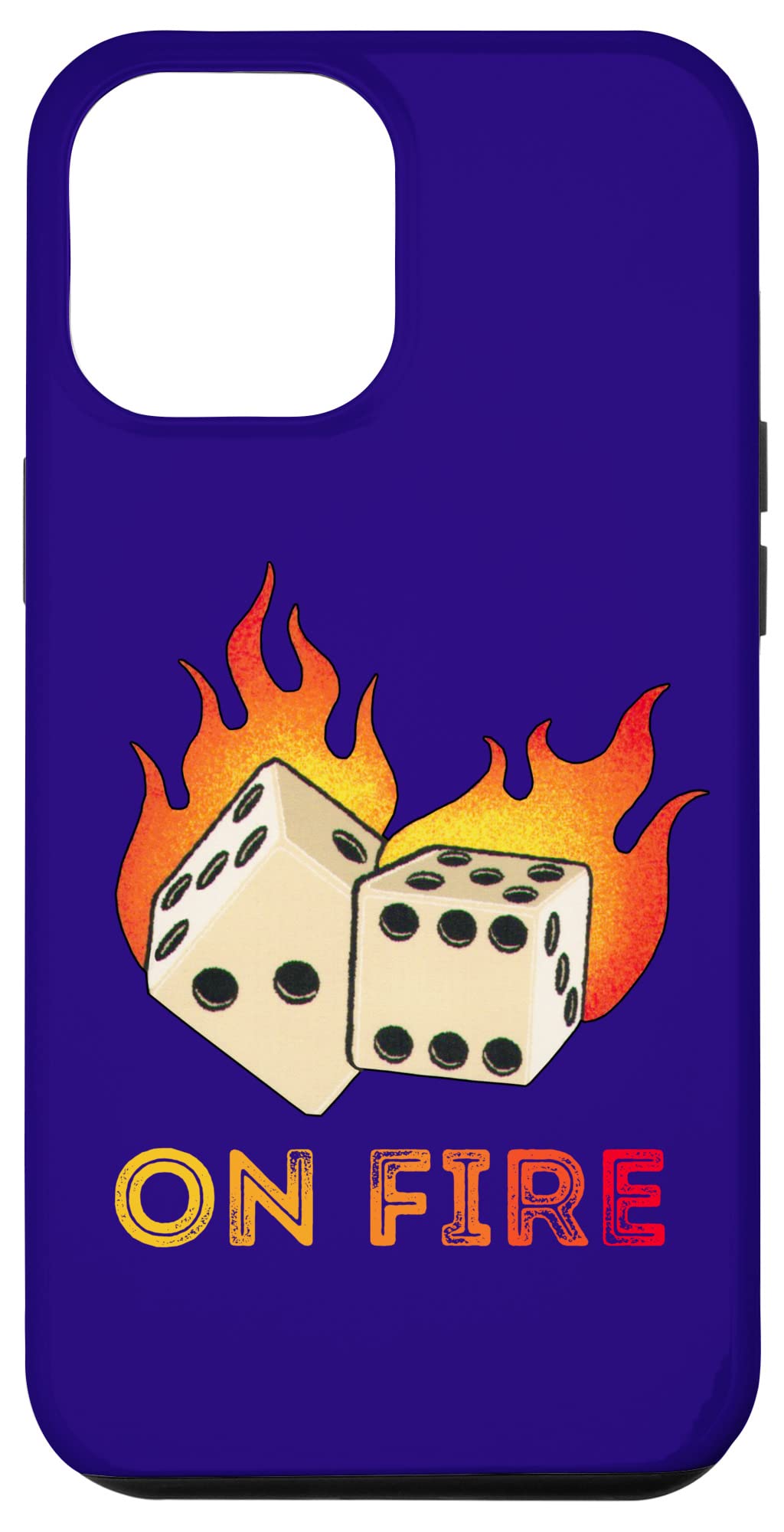 blue flaming dice