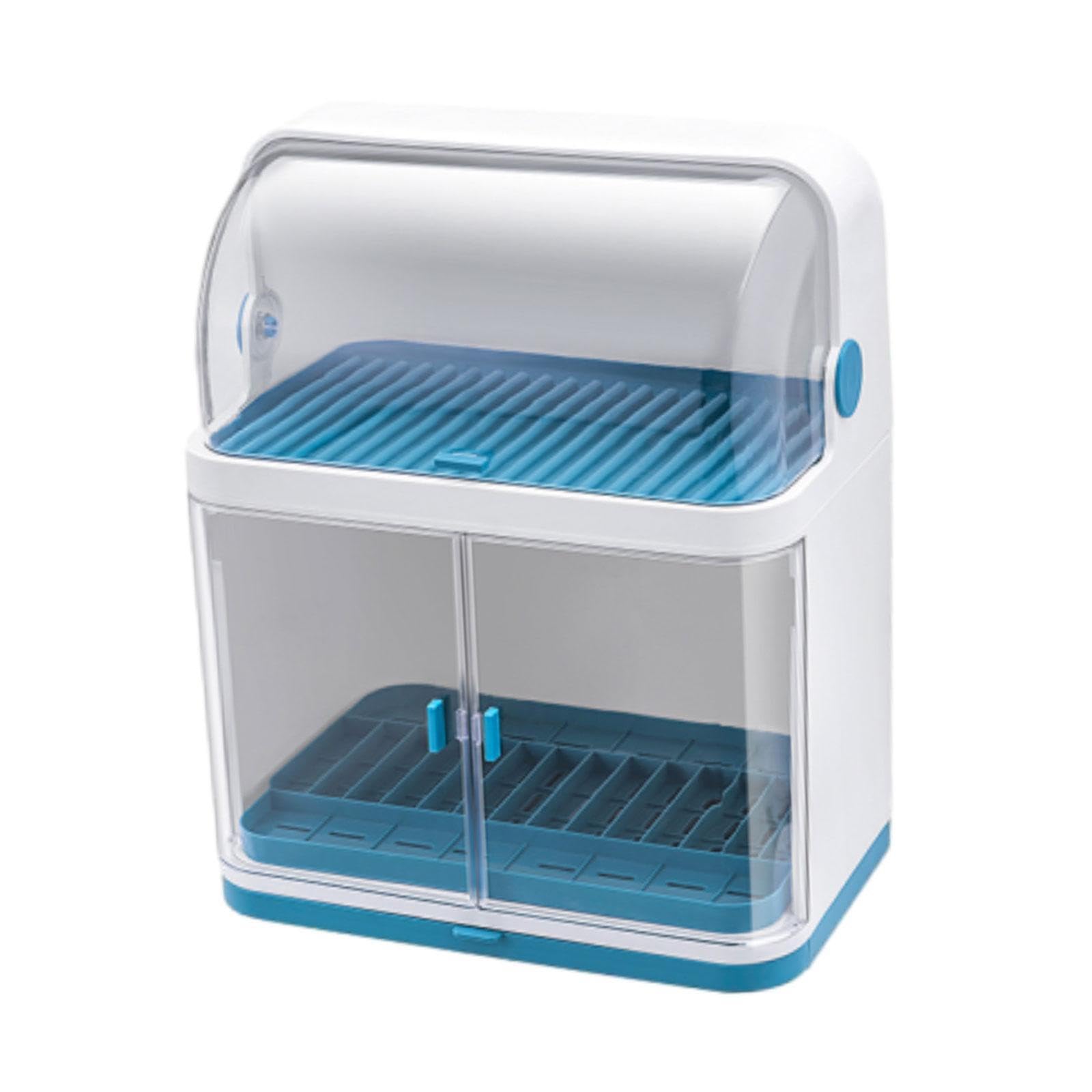 PIXZCSA Dish Drying Rack With Drawer Tray Efficiently Organizes Kitchenware While Promoting Quick Cleaning And Maintaining Hygiene Dish Drainer With Hood