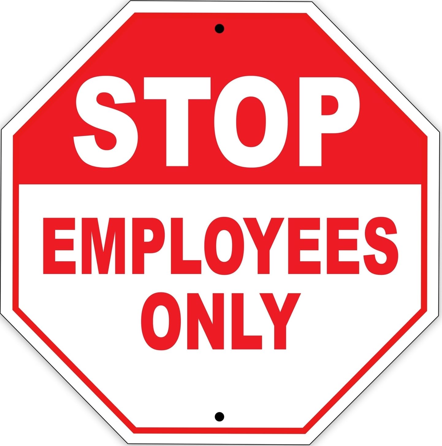 Stop Employees Only Hazard Wall Decor Novelty Street Notice Metal Sign