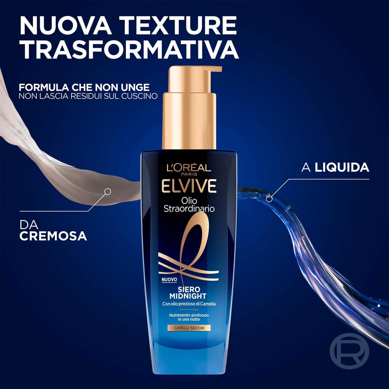 L'Oréal Paris Elvive Olio Straordinario Siero Midnight, Per Capelli Secchi, Nutrimento Intenso In Una Notte, con Olio Prezioso di Camelia, Elvive Midnight Serum, 100ml - 3