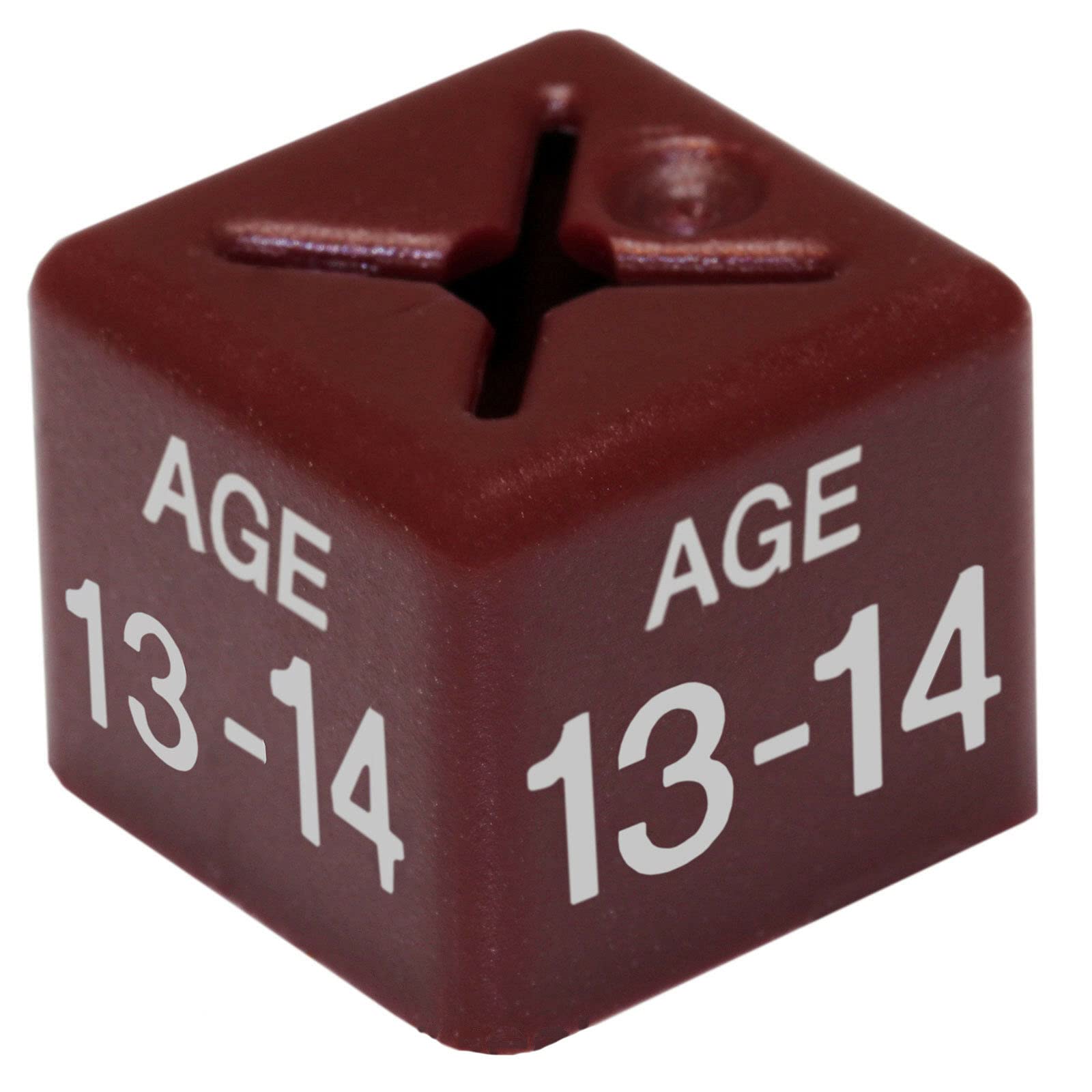 Msf Wine Red 50X Age 13-14 Size Cube Garment Clothes Marker Size Number Pack Of 50 Each Size Age 13-14