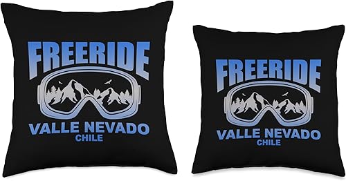 Miniatura 3 de Freeride Valle Nevado by Vertical Blue Designs Freeride Valle Nevado Chile - Almohada (18 x 18 pulgadas), multicolor