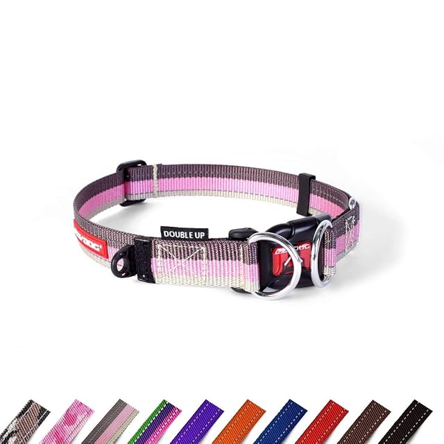 EzyDog - Doble cuello, Rosa, X-Large (47cm - 71cm)