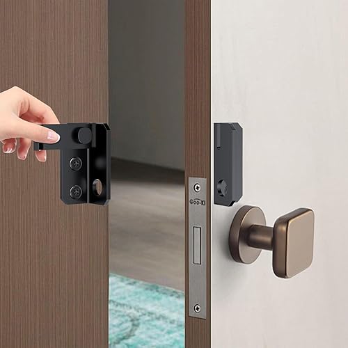 Miniatura 4 de Pestillo abatible para puerta derecha, cerradura de puerta de seguridad, cierre de perno deslizante para gabinete de granero, jaula de mascotas,