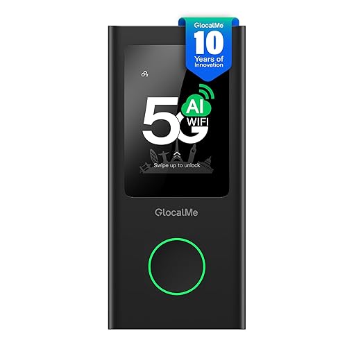 GlocalMe Numen Air 5G ポケットWiFi モバイルルーター GlocalMe Numen Air 5G Mobile Hotspot, Portable WiFi Hotspot for