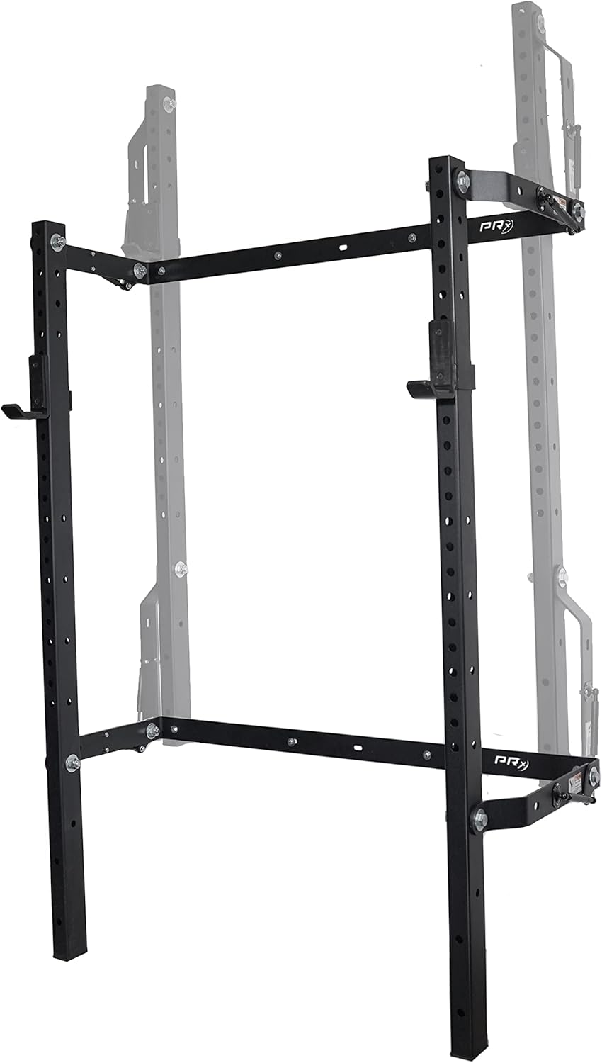 PRx Performance Profile ONE 73" Squat Rack, Wall Mounted Home Gym Fitness Equipment, Made in the USA, Powder Coated 2x3 73 inch Uprights, Folds Up