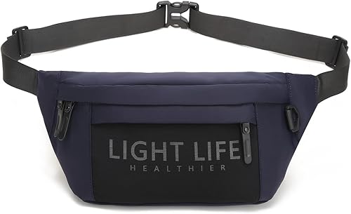 Riñonera cruzada para mujeres y hombres, riñonera, impermeable, para viajes, correr, senderismo, ciclismo, Azul