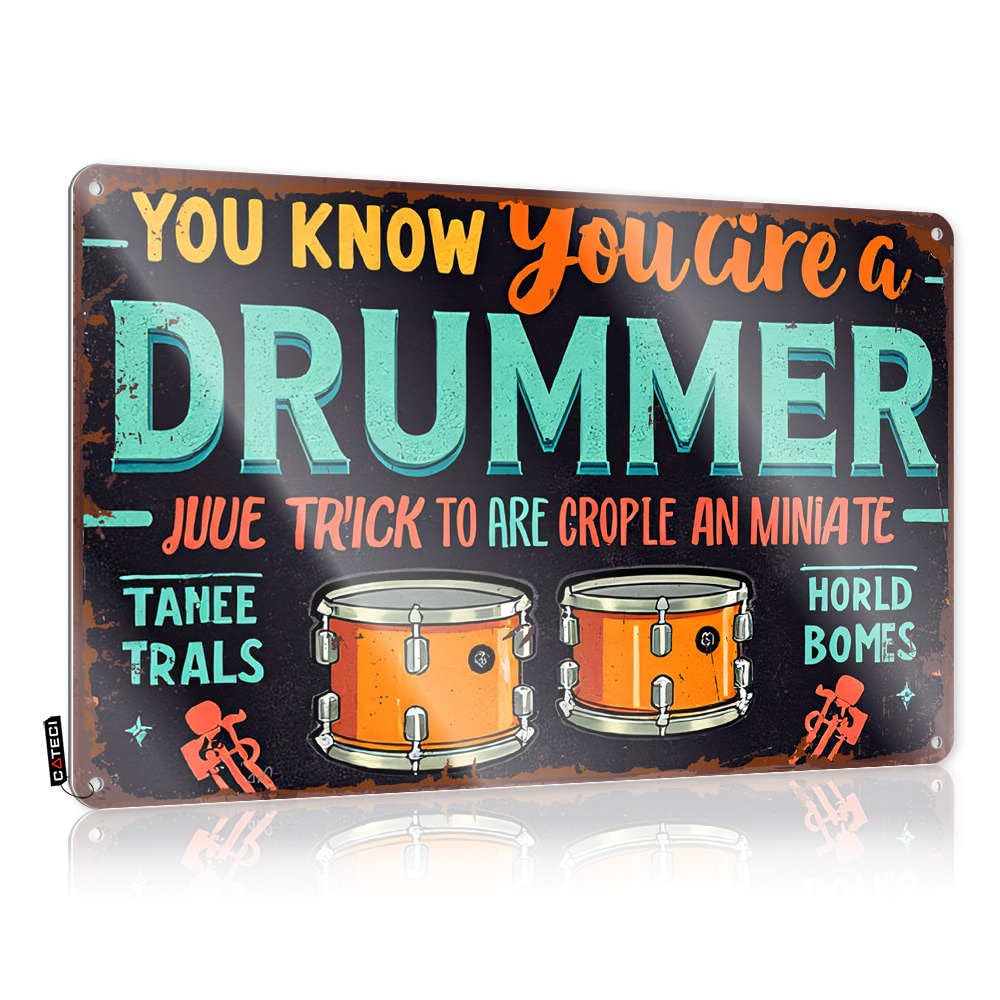 Whiskey Signs For Home Bar You Know You'Re A Drummer When Your Drumsticks Become Best Friends Tin Sign Bedroom Door Sign Funny Alcohol Signs(20X30CM)
