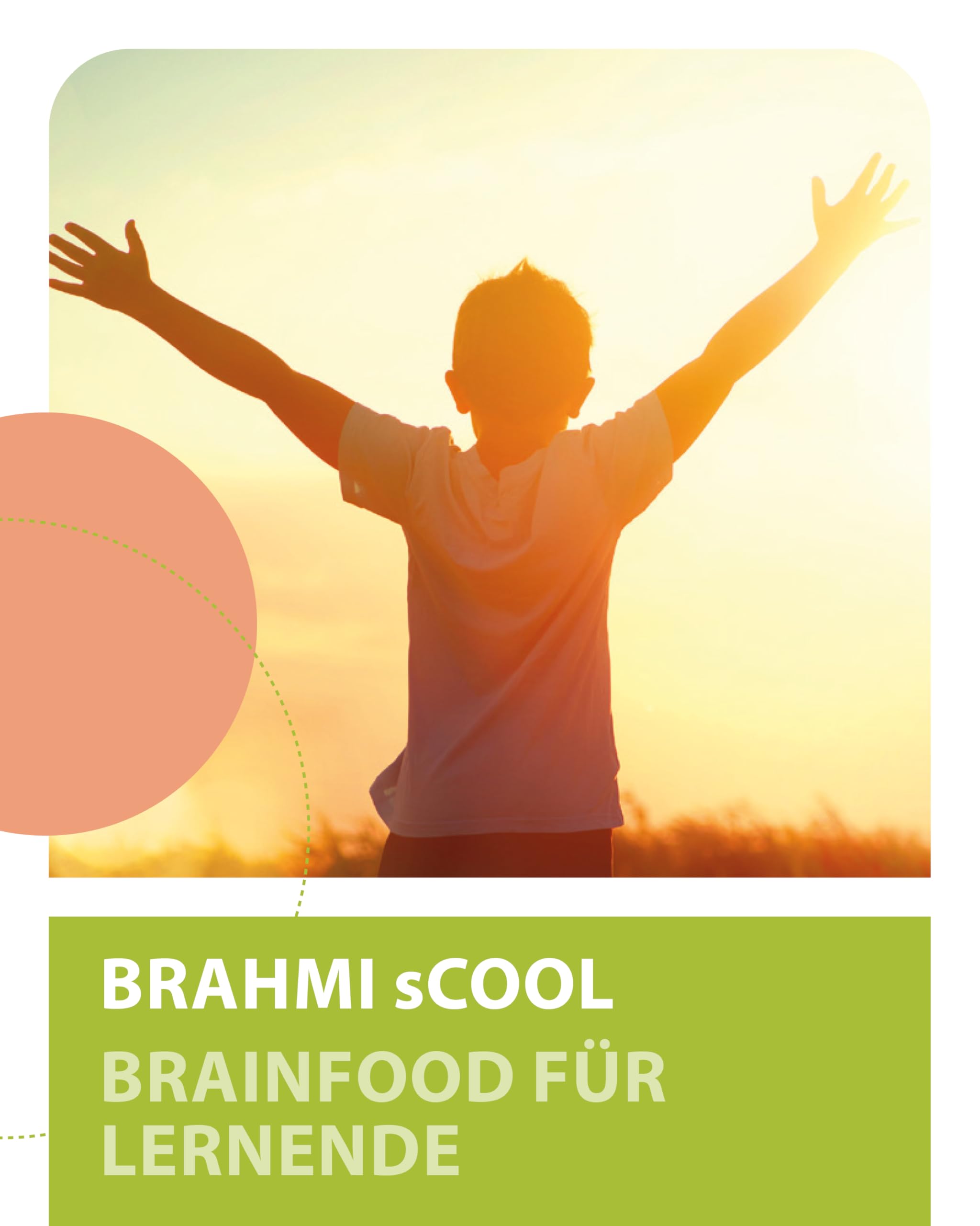 BRAHMI sCOOL Konzentrations- & Gehirn Kapseln zum Lernen 60 Stk. vegan - Mit Vitamin B5 Pantothensäure für normale geistige Leistung, Mit Brahmi, Ginkgo, Gojibeere & Zink, Vitamin C & D