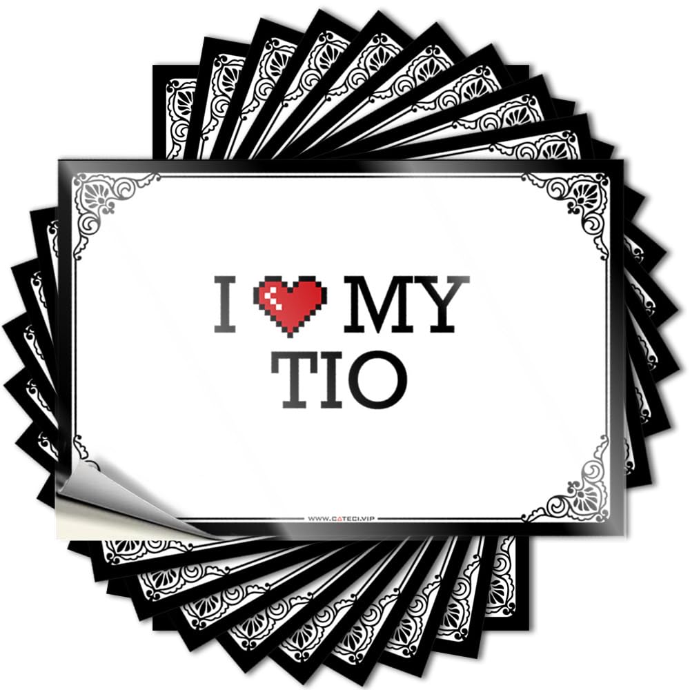 Fluffy Bumper Aesthetic Decals, Modern Cute Pattern Design for Christmas Notebook | Window Removable Vinyl I Love My TIO(12X18CM)
