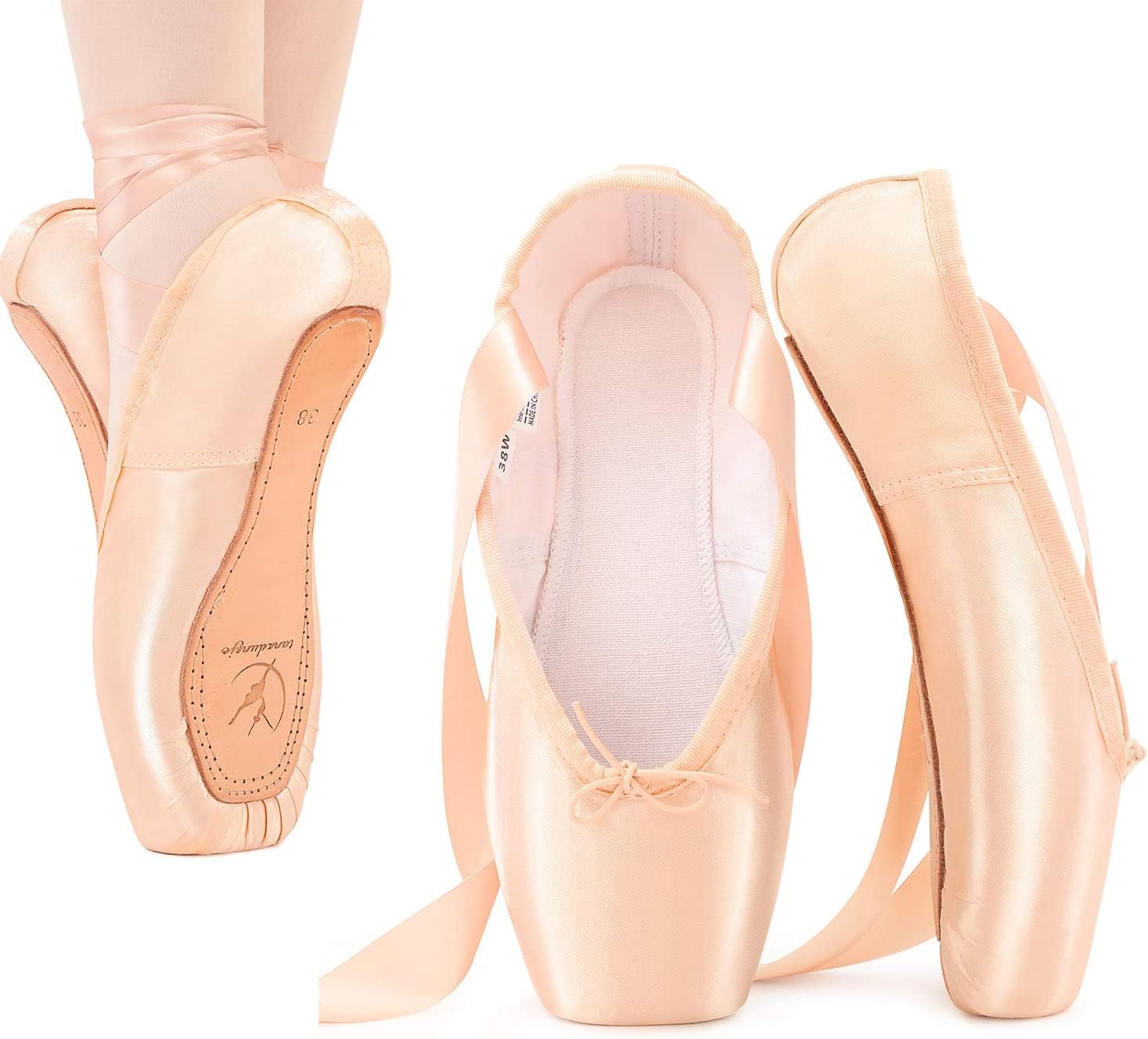 Soft Shank Satin Dance Shoes with Sewn Ribbon for Girls Women for all Dancers