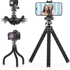 UBeesize Phone Tripod, Premium Flexible Phone Tripod with Remote and Phone Mount, Mini Tripod Stand for Camera, GoPro