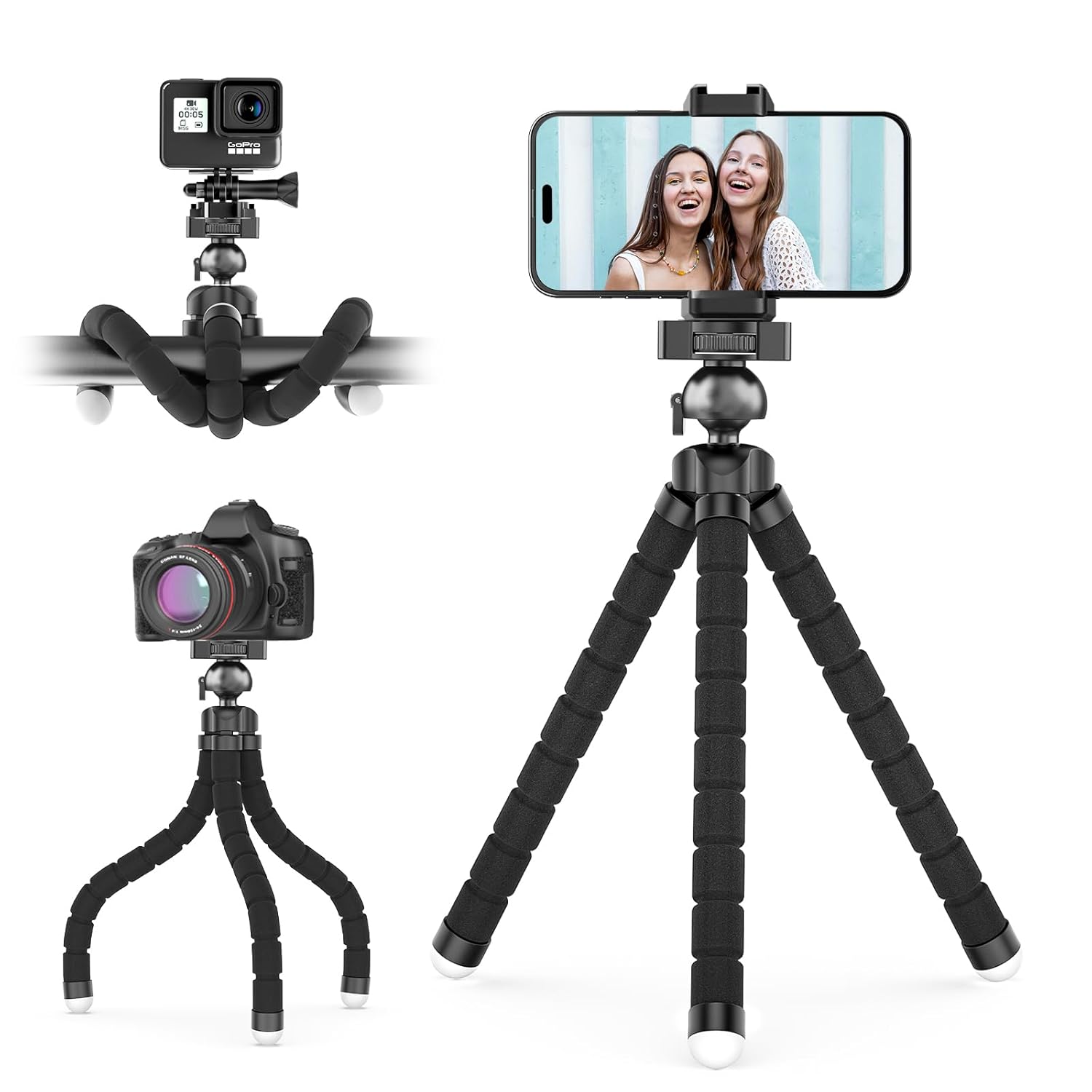 UBeesize Phone Tripod Pro S Flexible Desk Stand with Wireless Remote Mini Holder for Camera and GoPro