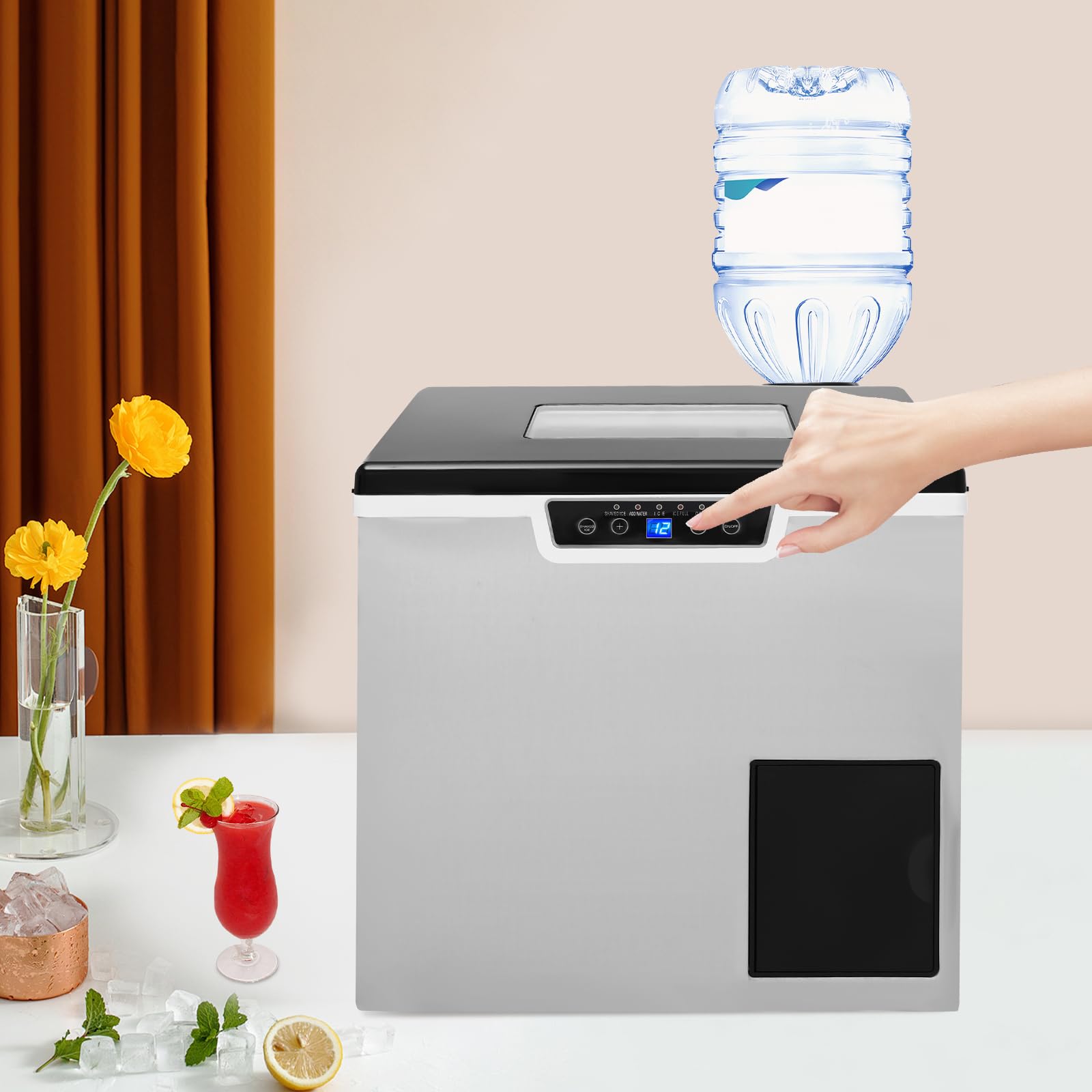 Amazon.com: Crushed Ice and Ice Cube Maker, ZBS-20 Ice Cube Maker