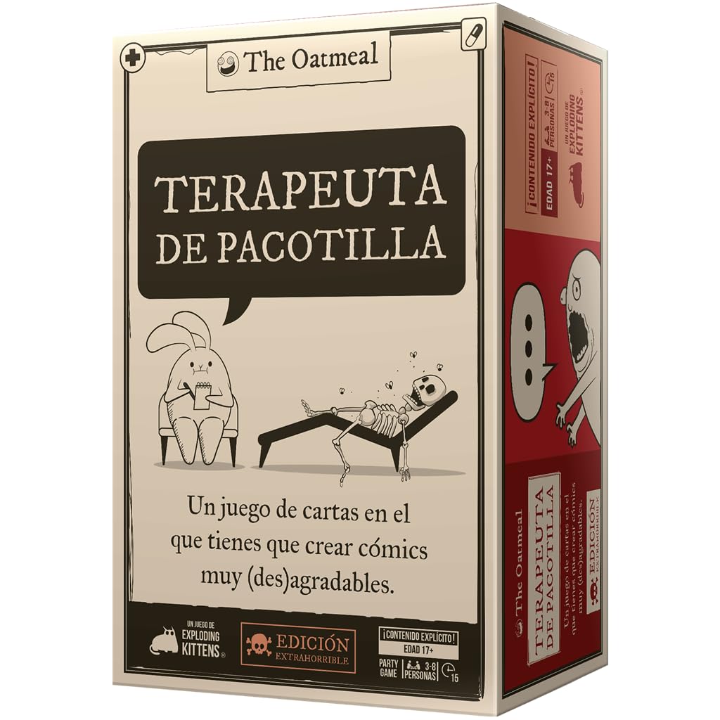 Exploding Kittens | Terapista Di Pachilla | Gioco di Carte per Adulti e Gruppi di Amici | Da 17 Anni | Da 3 a 8 Giocatori | 15 Minuti per Partita | Italiano