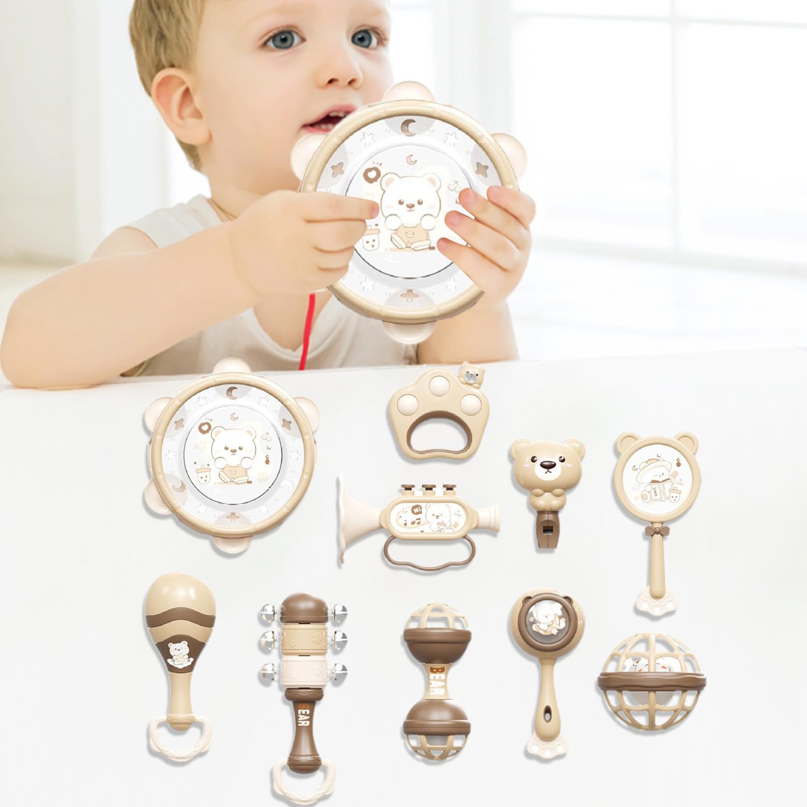 Kinderinstrumente - Frühkindliches Lernspielzeug Mit Percussion-Elementen - Multifunktionelles Percussion Set Ab 18 Monaten Für Zuhause Kindergarten & Krippe
