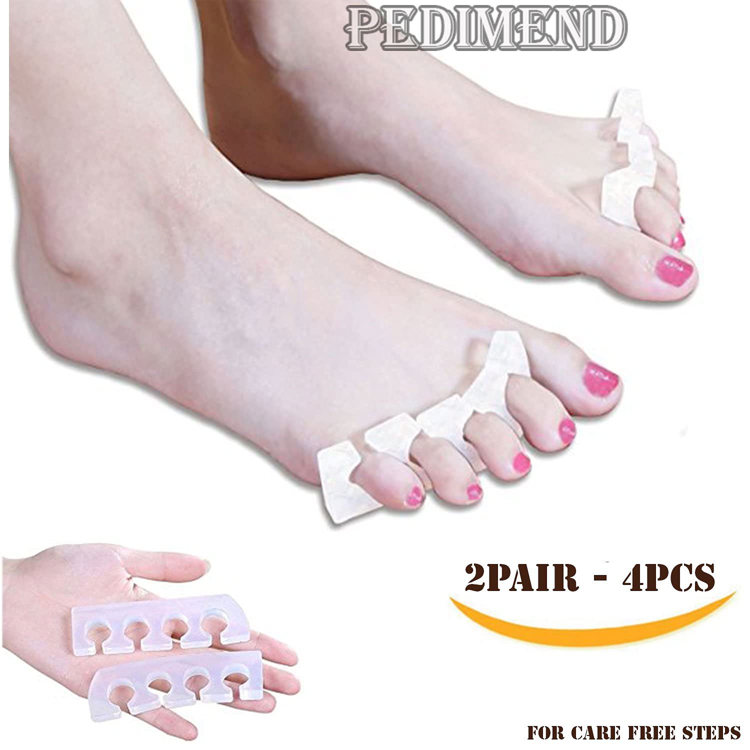 Morbido silicone finger toe separatori di Pedimend – Raddrizza dita piegate – riallineare le dita articolazioni – toe separatore per fissaggio e separatore dita e correggere toe deformità