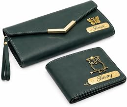 Personalized Couple Gift Set with Custom Name | Leather Wallet & Women Sling Bag Combo | Wedding Anniversary & Valentine’s Gift