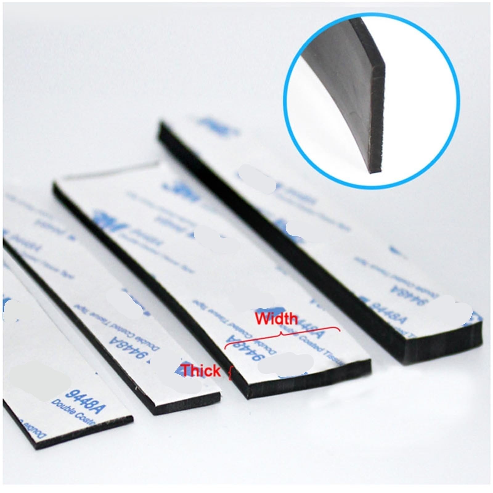 Foglio autoadesivo in gomma siliconica - Tappetino for alte temperature 300x300mm, Nero/Bianco, Spessore 0,5-4mm for Ammortizzazione,1pcs(Black,300x300x3.5mm)