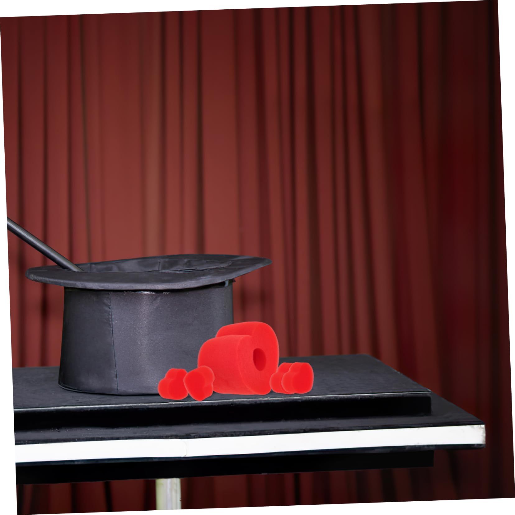 Totority 4Sets Heart Shaped Sponge Performance Props for and Safe Conjuring Accessories for Stage and Close Up Entertainment