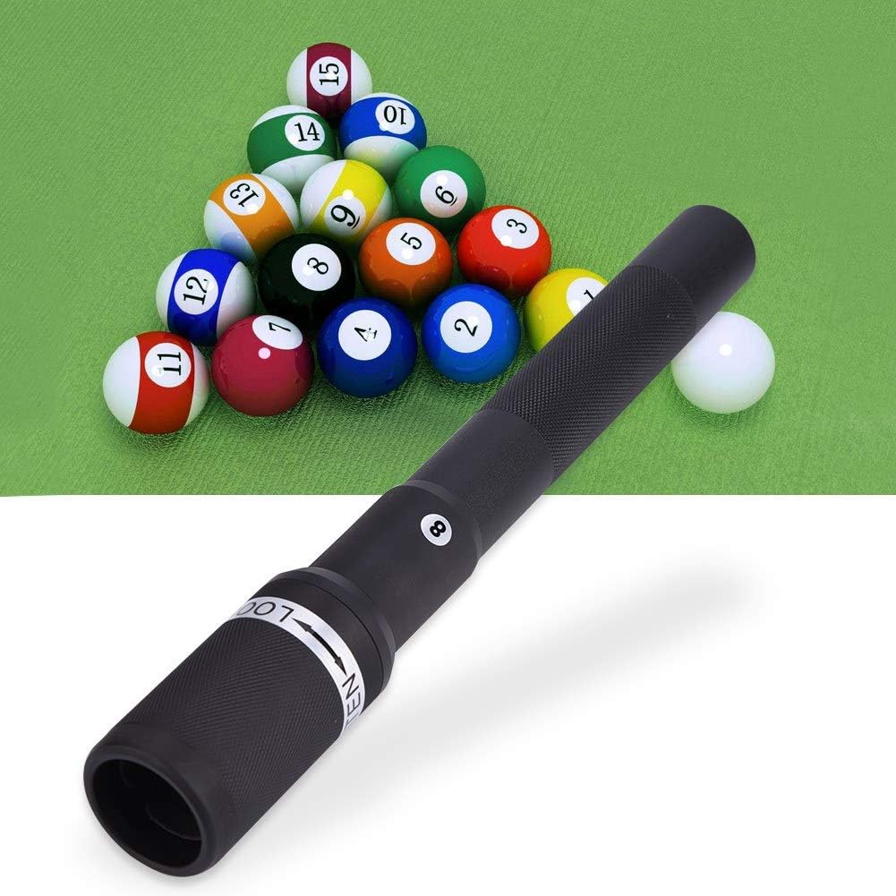 Snooker Cue Extender 12.6inch Aluminium Alloy Billiard Telescopic Extension Cue Billiard Pool Cue Extreme Extender Telescopic Extension(Black)