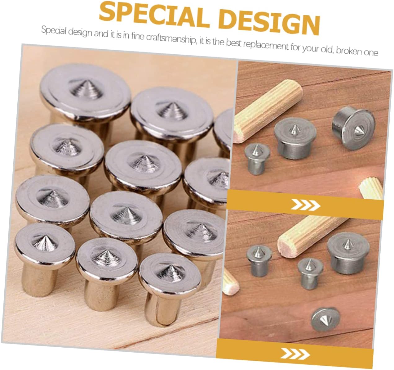 20-Piece Dowel Centering Markers Set Wood Dowels for Woodworking Alignment Tool for Precise Drill Hole Positioning