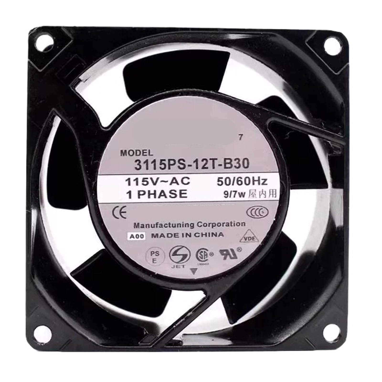 WEUSANXPL 100V 7/9W 80 * 80 * 38MM 8CM Cooling Fan 3115PS-12T-B30