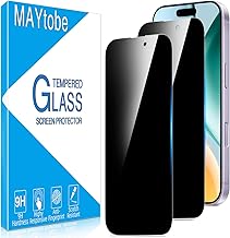 MAYtobe 2 Pack Privacy Screen Protector for iPhone 17, Anti Spy Tempered Glass, Case Friendly, Anti-Scratch, Ultra Resistant, Touch Sensitive, No Bubbles