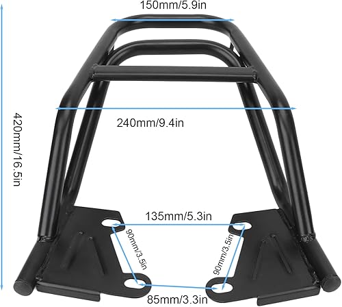 Miniatura 3 de Acouto Portaequipajes para motocicleta MSX125 M3 Soporte para pasamanos trasero de motocicleta, soporte para caja de equipaje, soporte de hierro