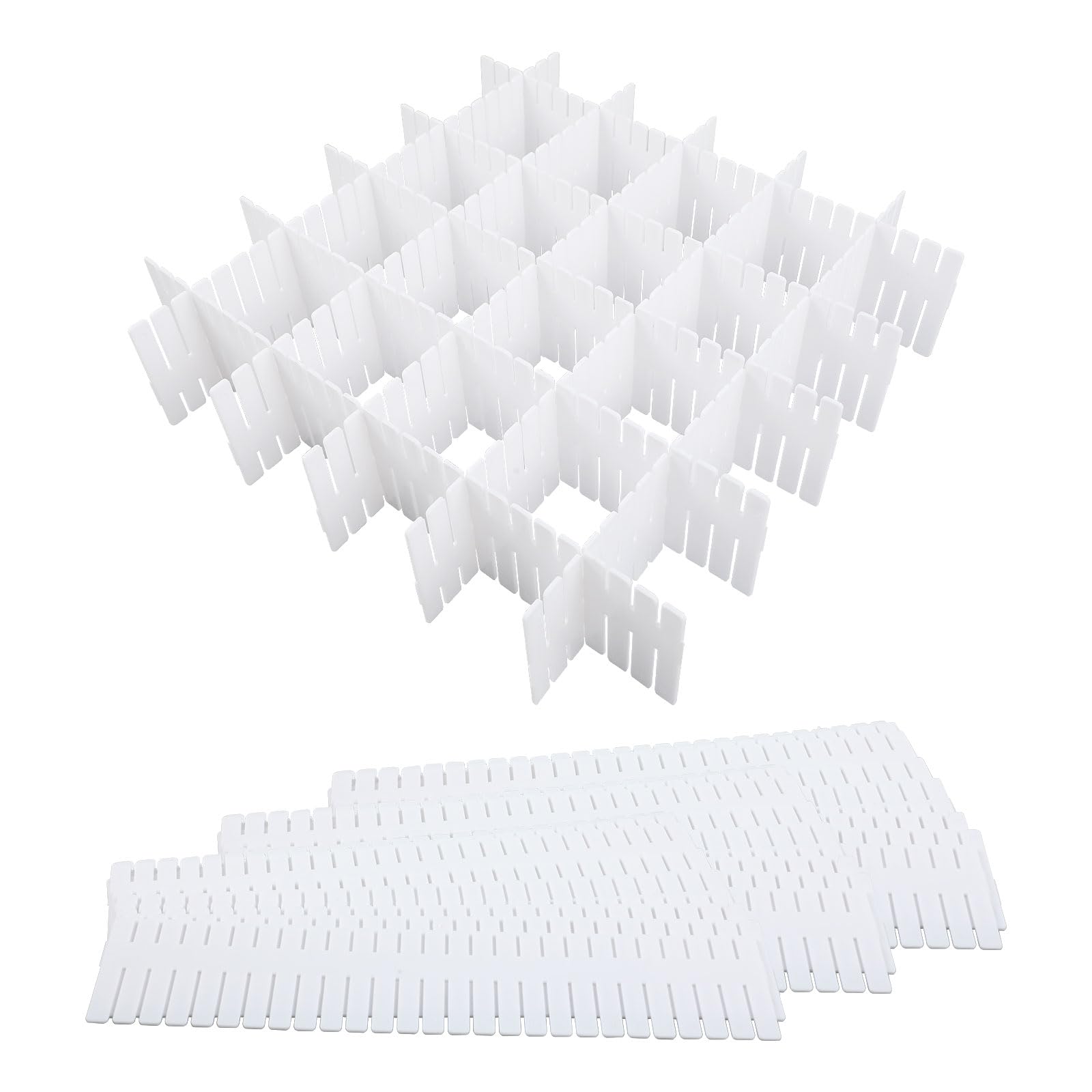 8 PEZZI DIVISORI Cassetti Regolabili Separatori per Cassetti in Plastica Traspar EUR 36,99