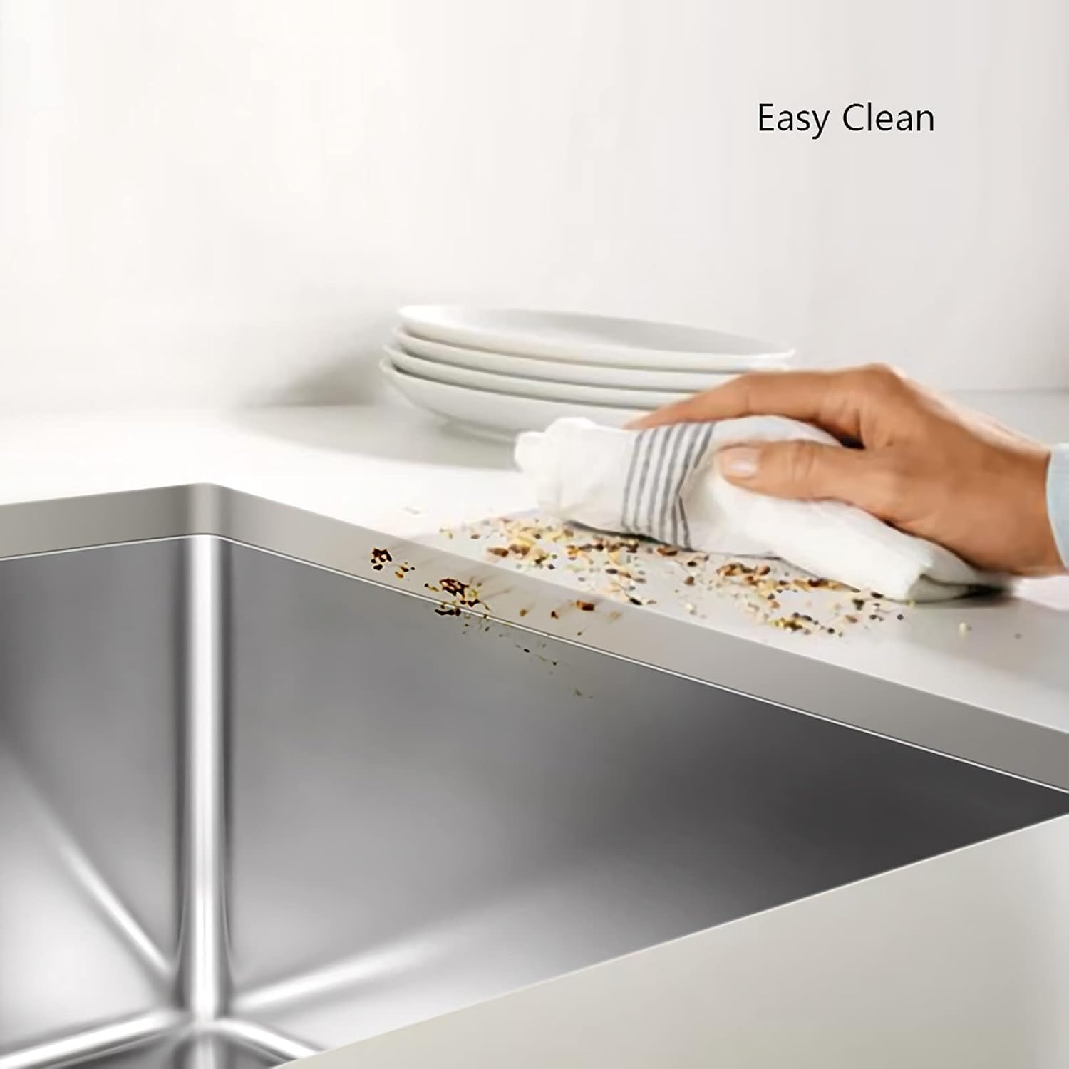 Stainless Steel Kitchen Sink Bar Wash or Sink, 10 Inch Sink, Stainless Steel Single Bowl Bar or Prep Tub with Drain Strainer Kit (10 x 17 x 8 inches) for Kitchens Built-in Sink, Kitchen Sink