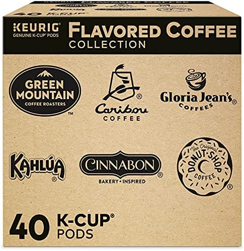Keurig Flavored Coffee Pods Collection Variety Pack, Single-Serve Coffee K-Cup Pods Sampler, 40 Count
