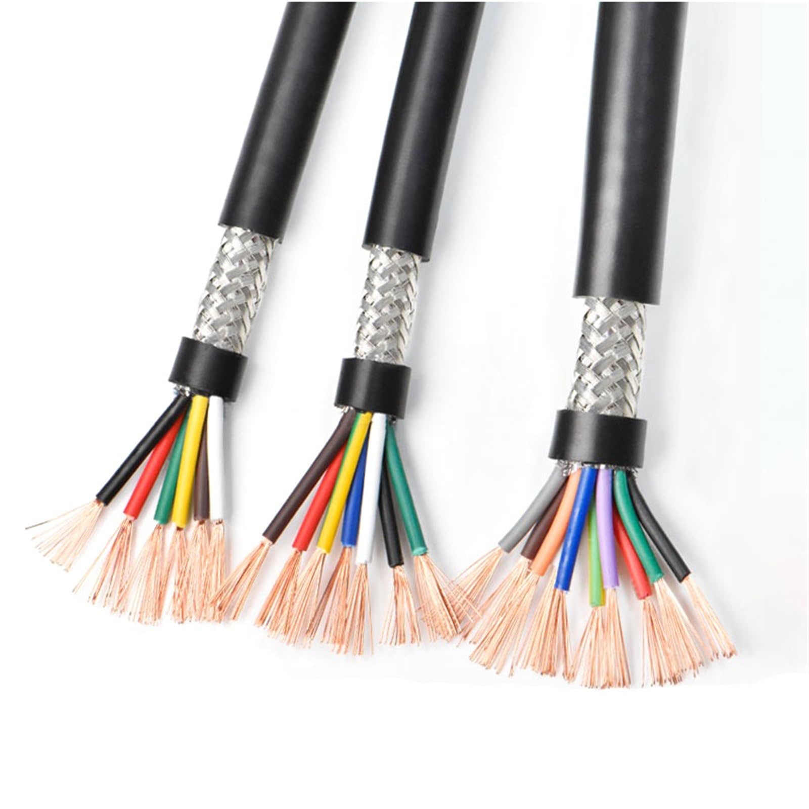 Câble signal commande 8 conducteurs cuivre blindé 26AWG pour atelier audio 1m