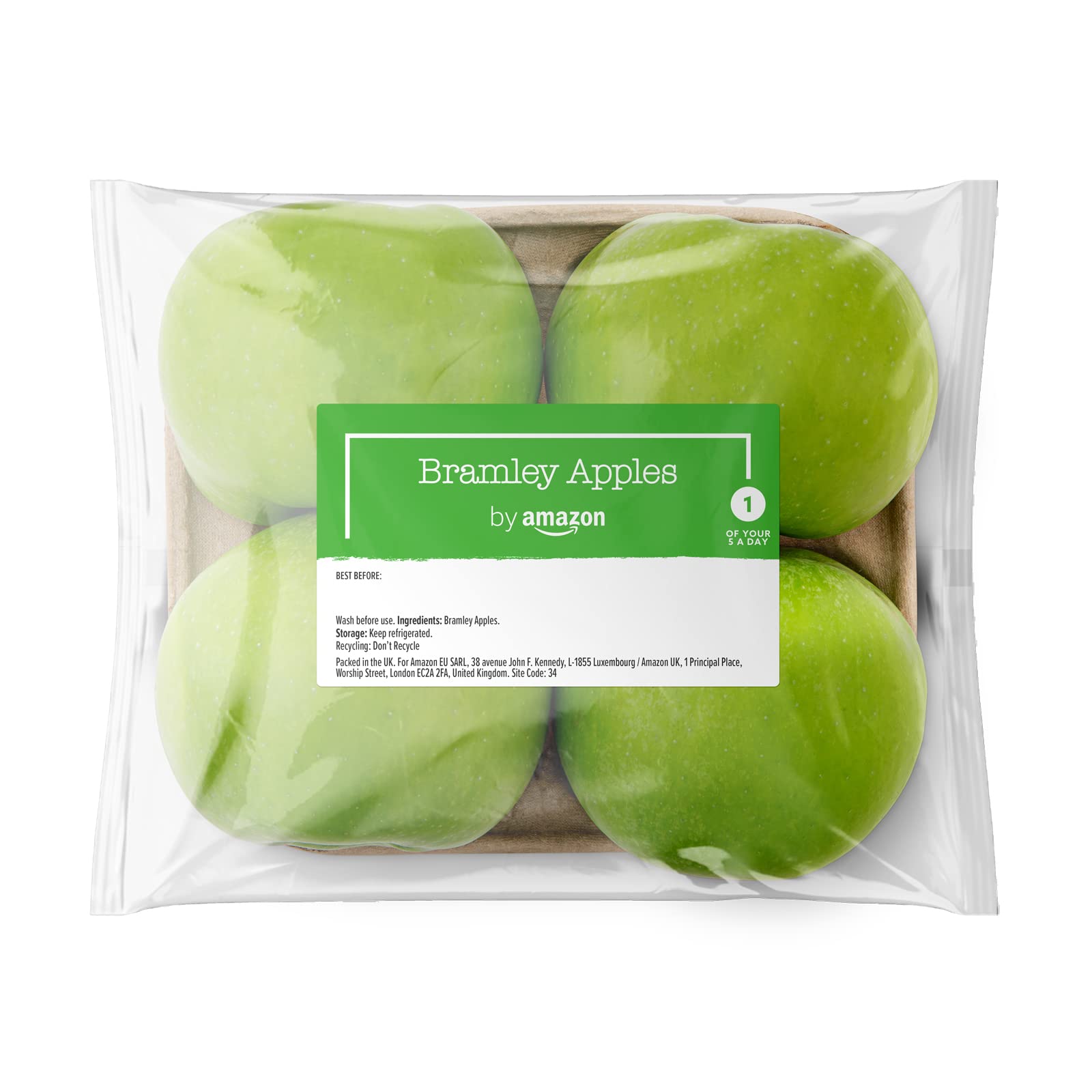 by Amazon Bramley Apples, 4 Pack, Medium