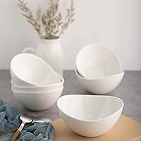 Vista 3 de Porcelain Small Serving Bowls, 10 Ounce Dessert Bowls for Ice Cream Snacks Appetizer Candy Dishes, Dishwasher Safe Durable Ceramic White Bowl for