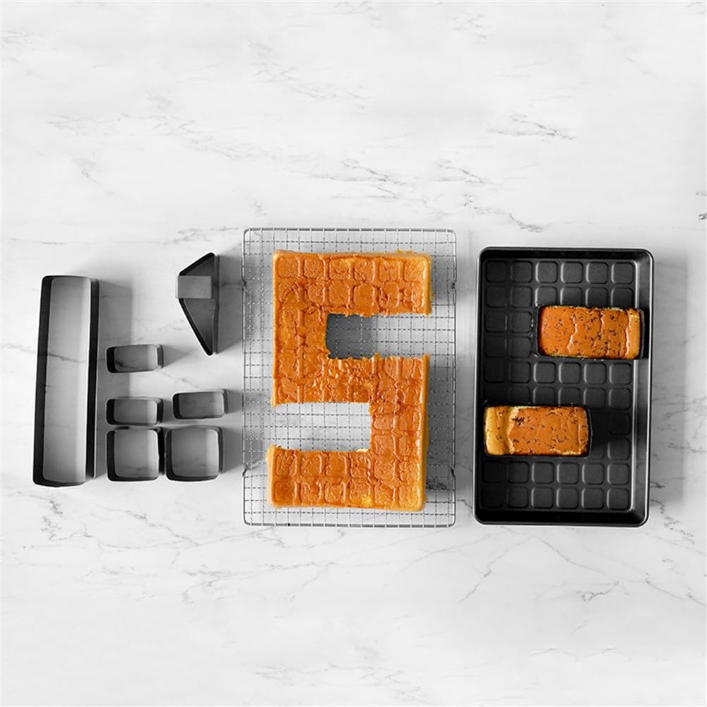 Moule à gâteau en forme de chiffres et lettres pour gâteaux de mariage et d'anniversaire, noir