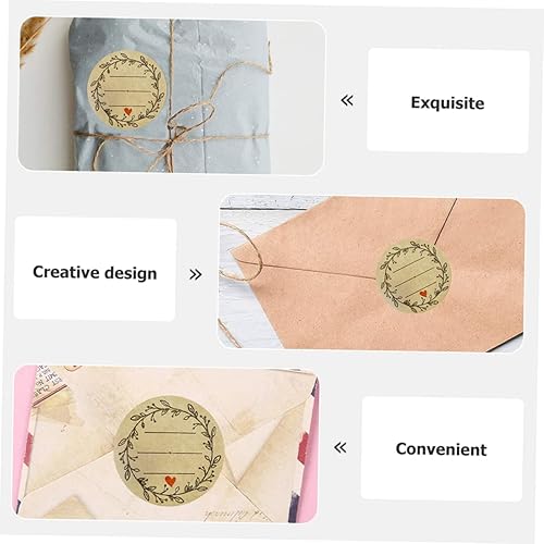 Miniatura 5 de BESTOYARD 2500 Pcs Stickers Sticker Labels Canning Labels Kraft Gift Labels Jar Labels Custom Sticker Custom Labels Brown Decor Flower