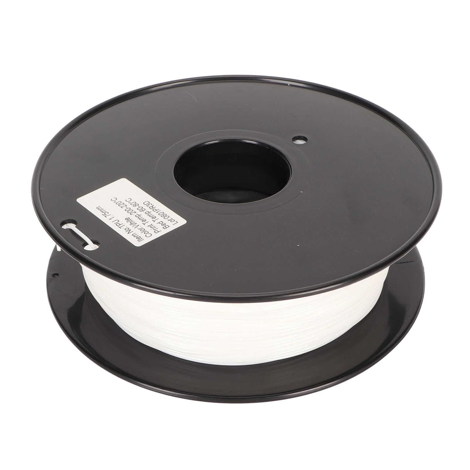 Filament TPU 1,75 mm 95A flexible haute vitesse 8 kg 1,8 lb Filament d'imprimante 3D sans obstruction pour la plupart des imprimantes (Blanche)