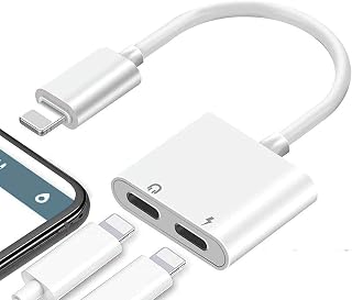 Tec-Digi Headphone Jack Adapter for iPhone Adapter Splitter Charger and Headphones for iPhone Earphone dongle Compatible with iPhone 11/XR/XS/X/7/8 Audio & Charger & Call & sync Cable Support