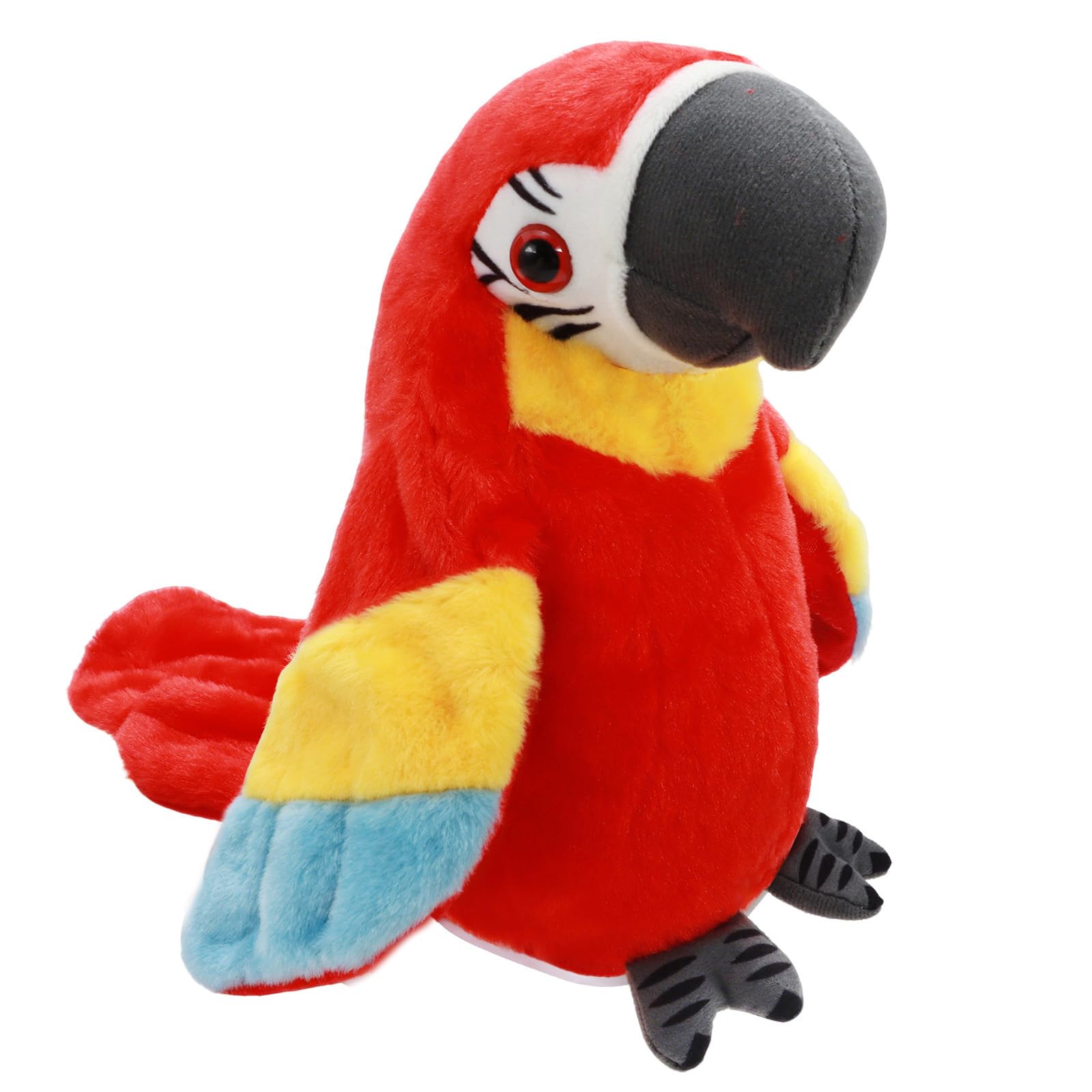 JSMTKJ Perroquet Parlant en Peluche Mignon Jouet en Peluche Electrique Peut Jouer chansons Répétez Ce Que Vous Dites Poupée Enregistrement Interactive Cadeau pour Enfants et Bébés.