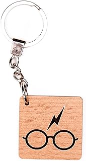 Laser Crafts HP Harry Potter Glasses Logo Laser Engraved Wood Medallion