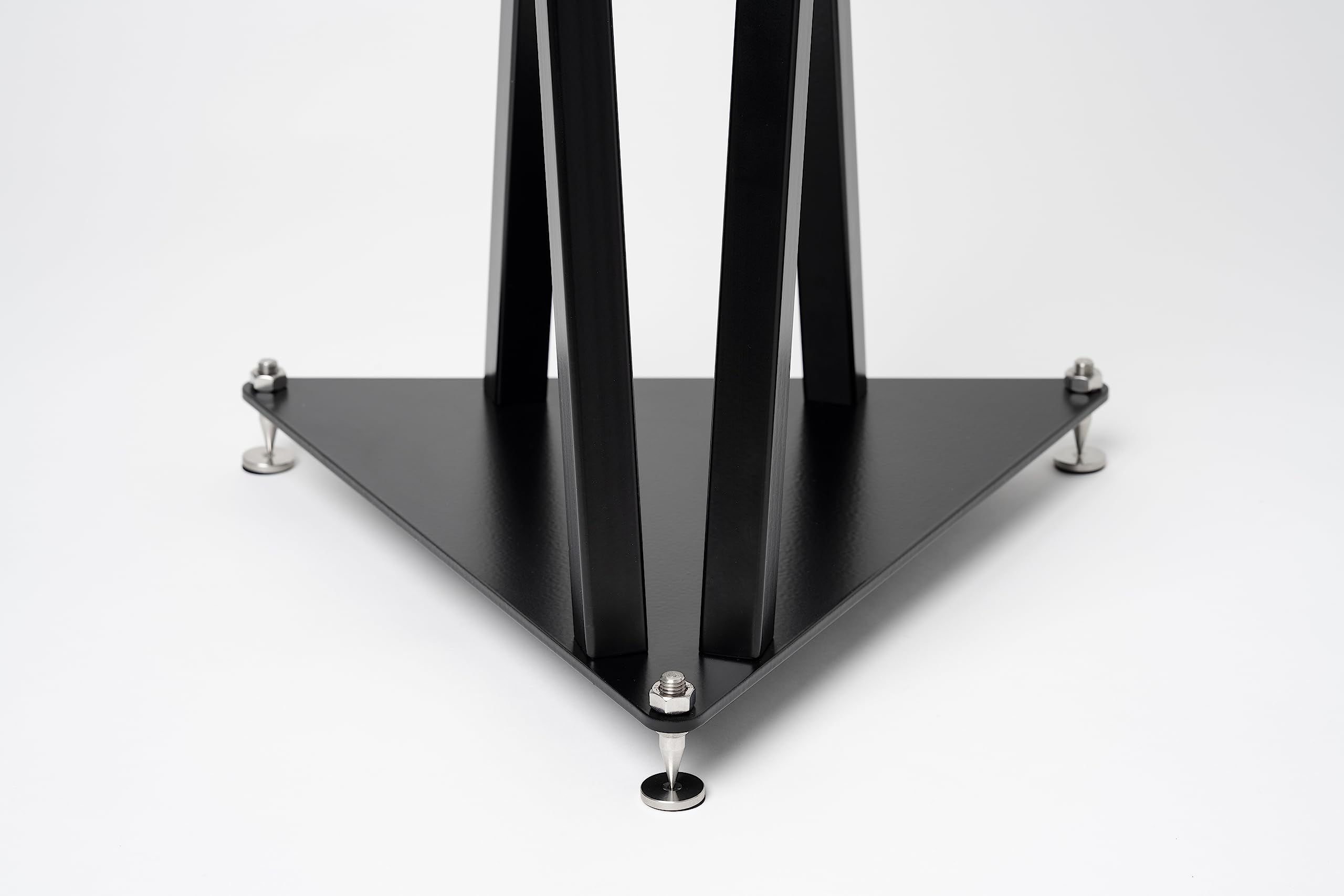 Pro-Ject Tristand, Hochwertiger Lautsprecherständer aus Stahl mit höhenverstellbaren Spikes, Stereopaar (Black)