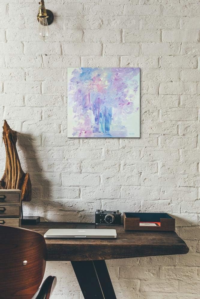 Epic Graffiti ' Blissful Blooms' by Anne Waters Giclee Canvas Wall Art, 12" x 12", Blue