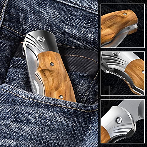 Bundle Of 2 Items - Pocket Folding Knife - Military Style - Folding Knife - Tactical Knife - Good For Camping Indoor And Outdoor Activities- Spring Assisted Knife #TOP2