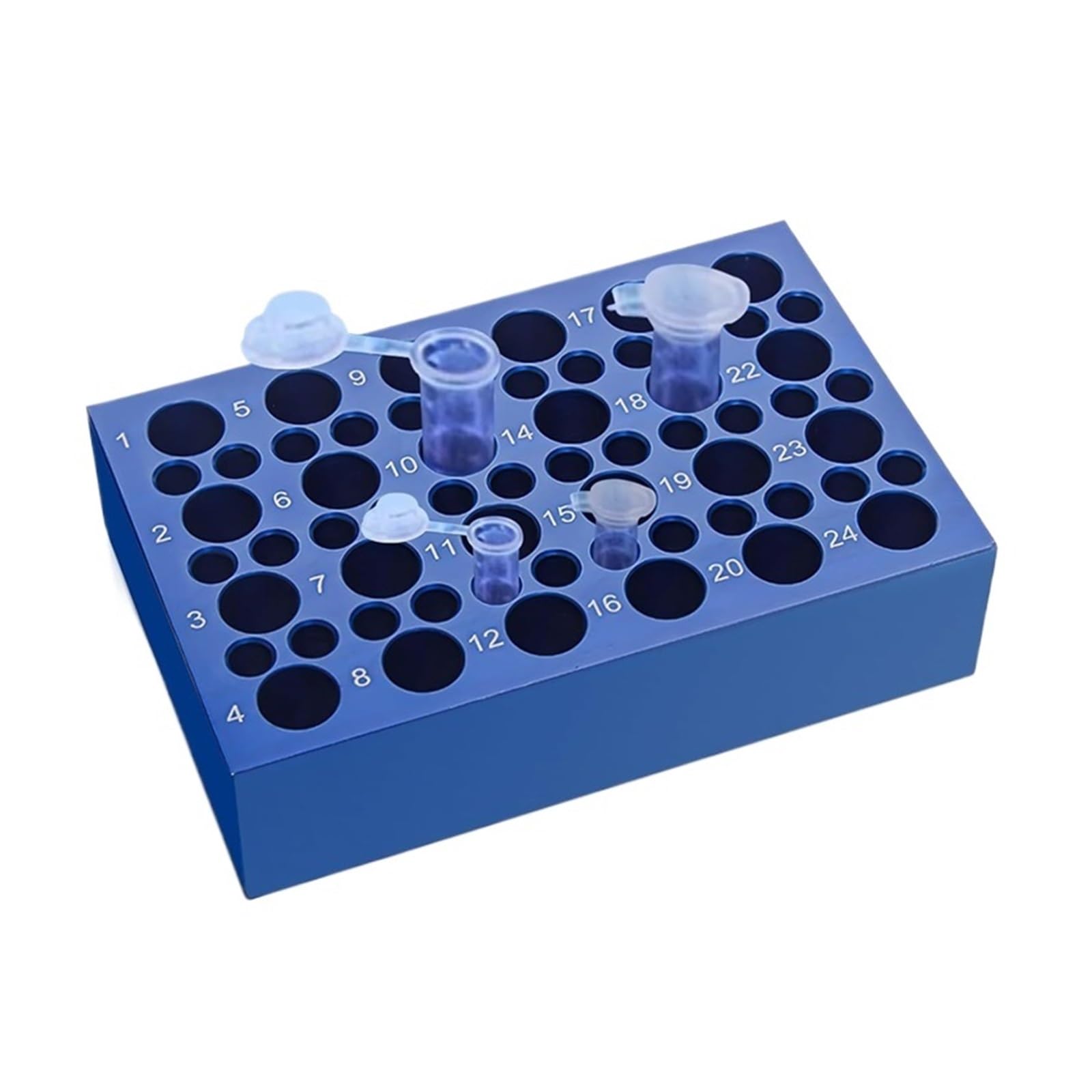 1 Stück Aluminium-Kühlblock for Röhrchen – wiederverwendbar 0,2 ml/1,5 ml/2 ml