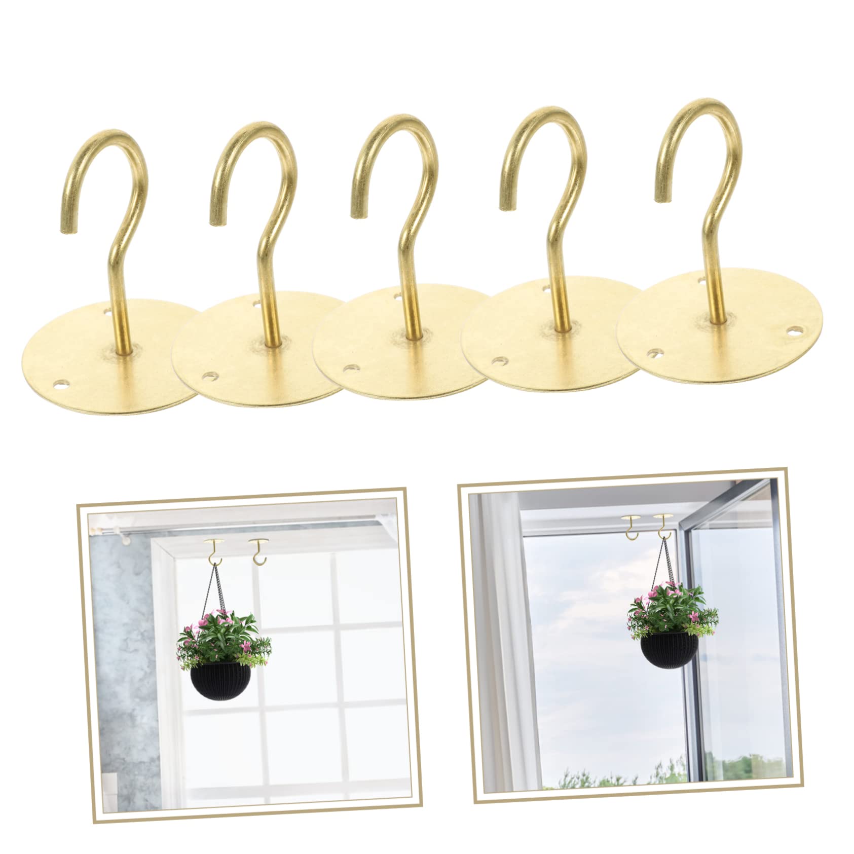 5er-pack Deckenhaken Robuste Wandaufhänger Aus Eisen Für Pflanzen Mehrere Deckenaufhänger