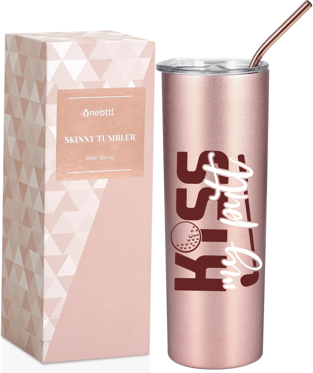 Onebttl Golf Gifts for Women, Funny Golf Tumbler 20oz Stainless Steel for Birthday, Golfing Gifts for Mom, Sister, Bestfriend, CoWorker