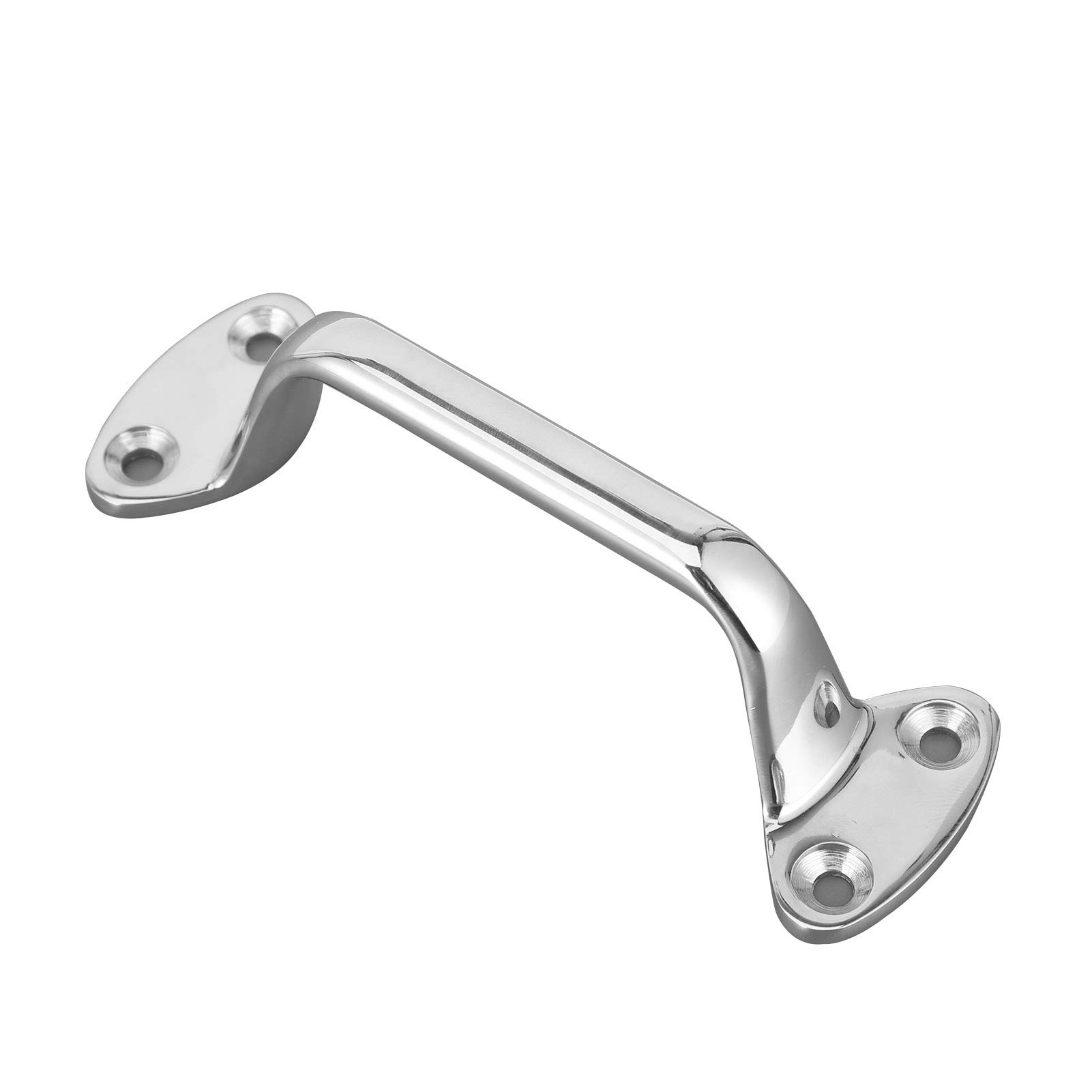 Yosoo Health Gear Stainless Steel Door Grab Handle, 6 Inch 316 Marine Hardware Handrail, Universal Replacement for Boat Yacht Bedroom Bathroom RV, Wire Drawing Treatment with Smooth Finish