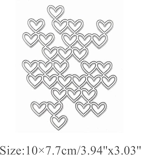 Miniatura 2 de Troqueles de metal con corazones huecos, marco de amor flotante, plantillas de troqueles de corte de boda, manualidades, tarjetas cortadas para